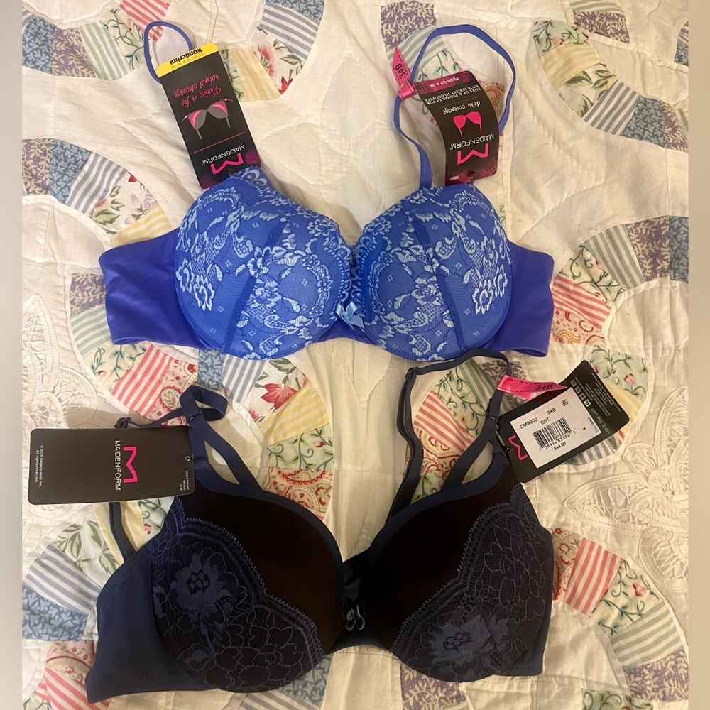New 34 B push-up t-shirt bras